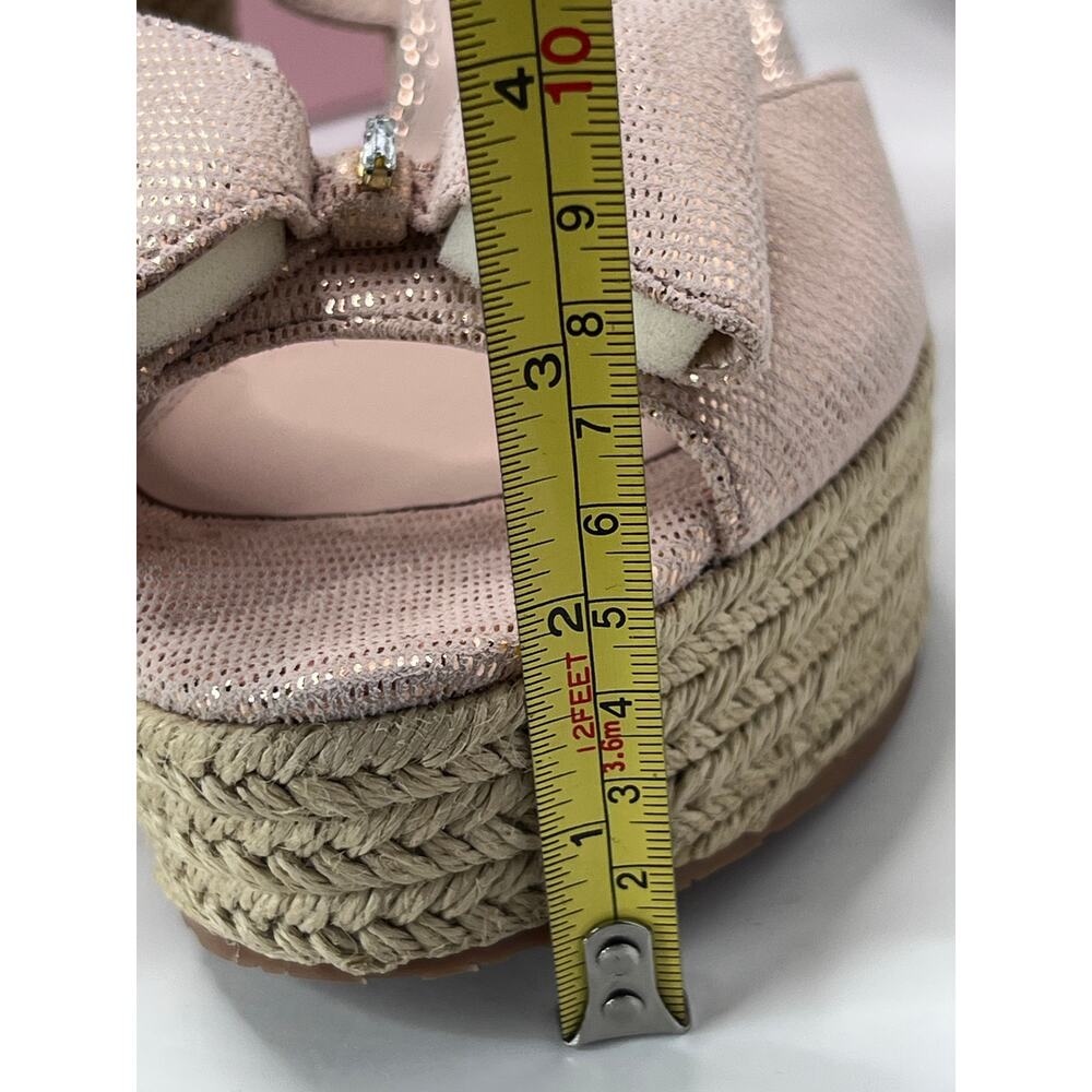 Kate Spade Thelma Leather Wedge Sandals Espadrille Blush Women's 9 NWB - Picture 12 of 13